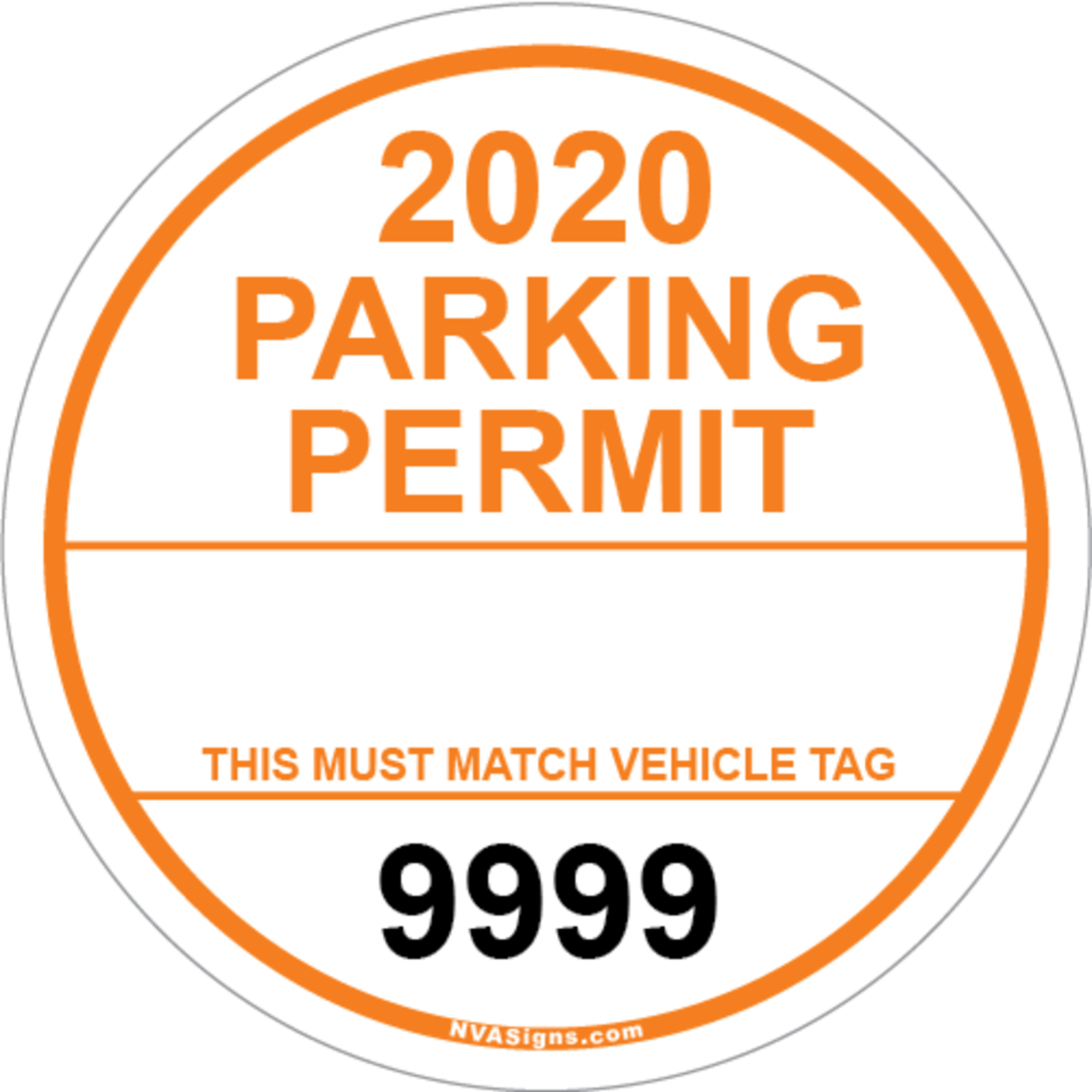 Custom Simple Circle Permit w/Tag