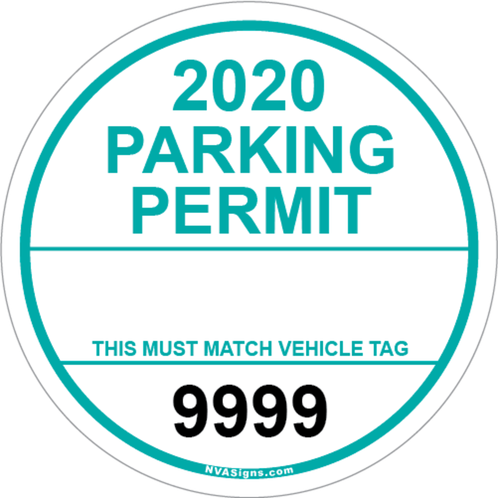 Custom Simple Circle Permit w/Tag
