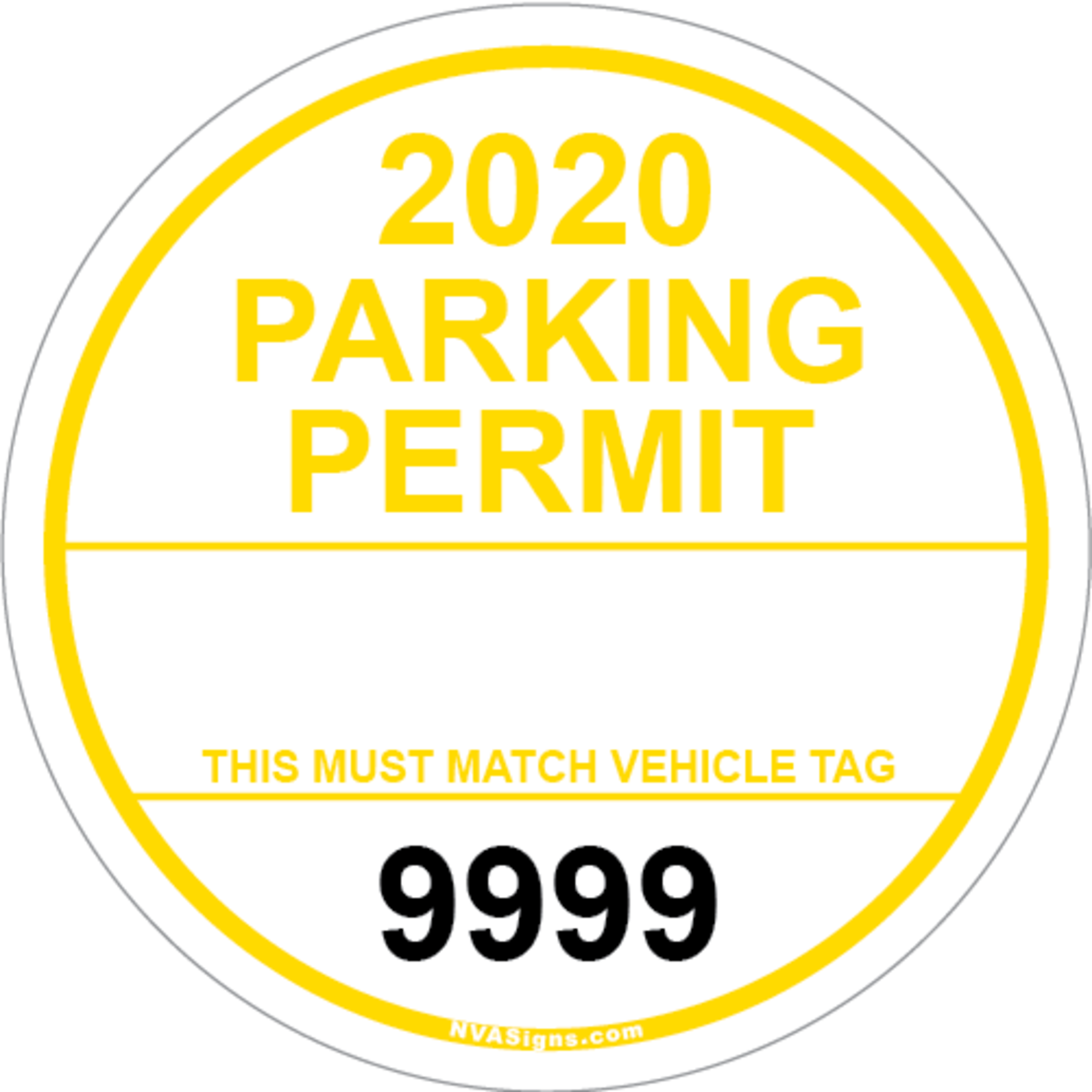 Custom Simple Circle Permit w/Tag