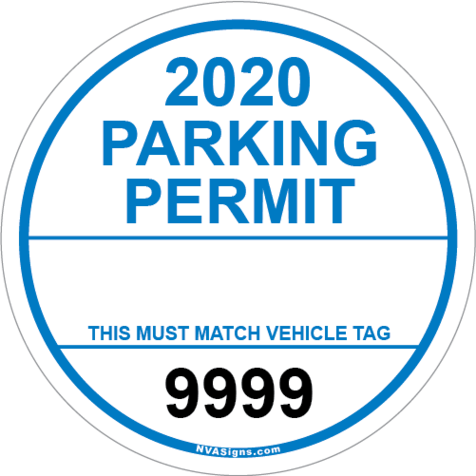 Custom Simple Circle Permit w/Tag