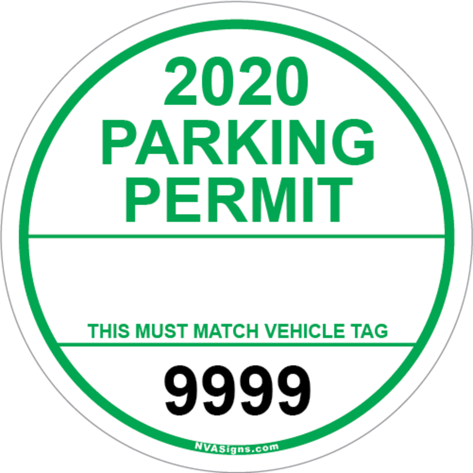 Custom Simple Circle Permit w/Tag