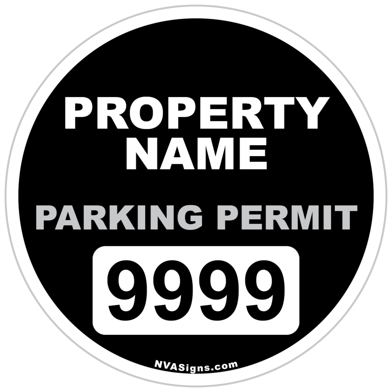 Custom Full Color Circle Permit