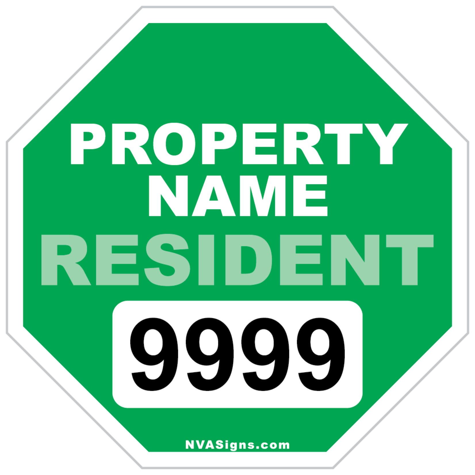 Custom Full Color Octagon Permit
