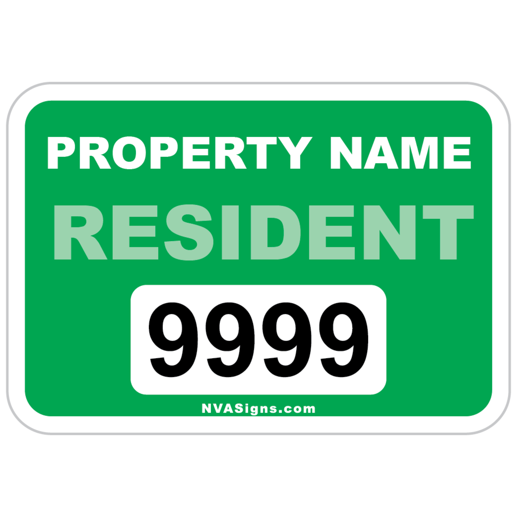 Custom Full Color Rectangle Permit