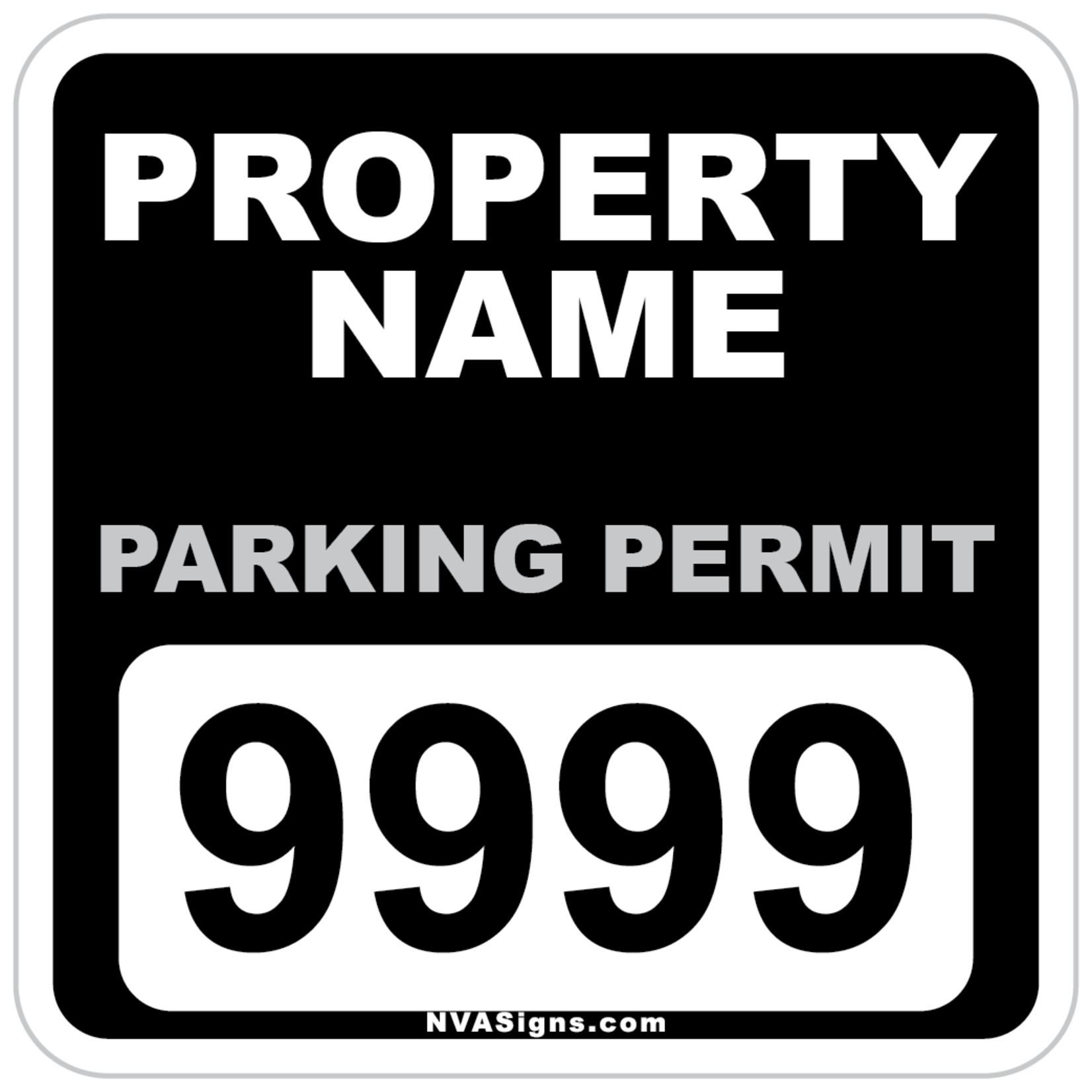 Custom Full Color Square Permit