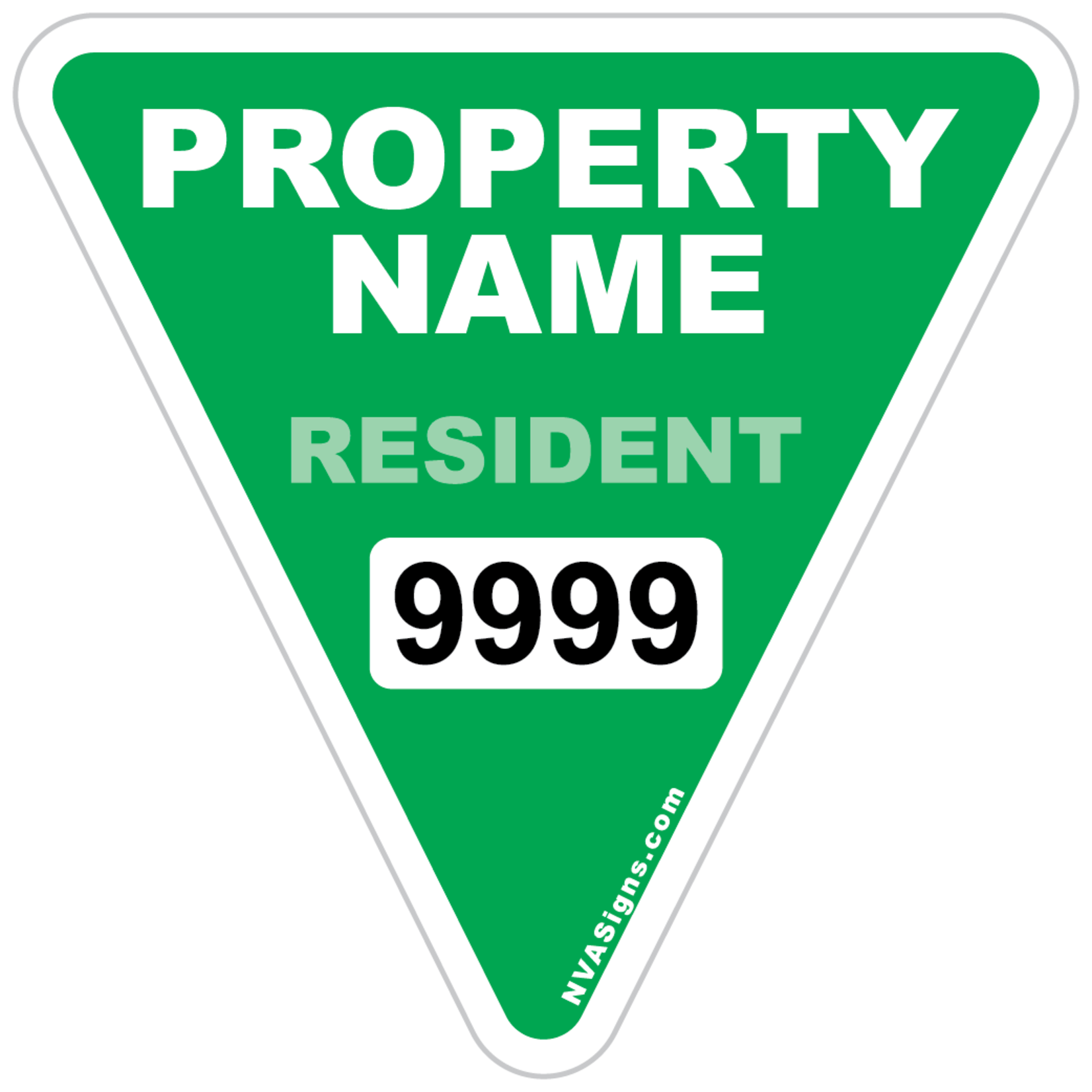 Custom Full Color Triangle Permit
