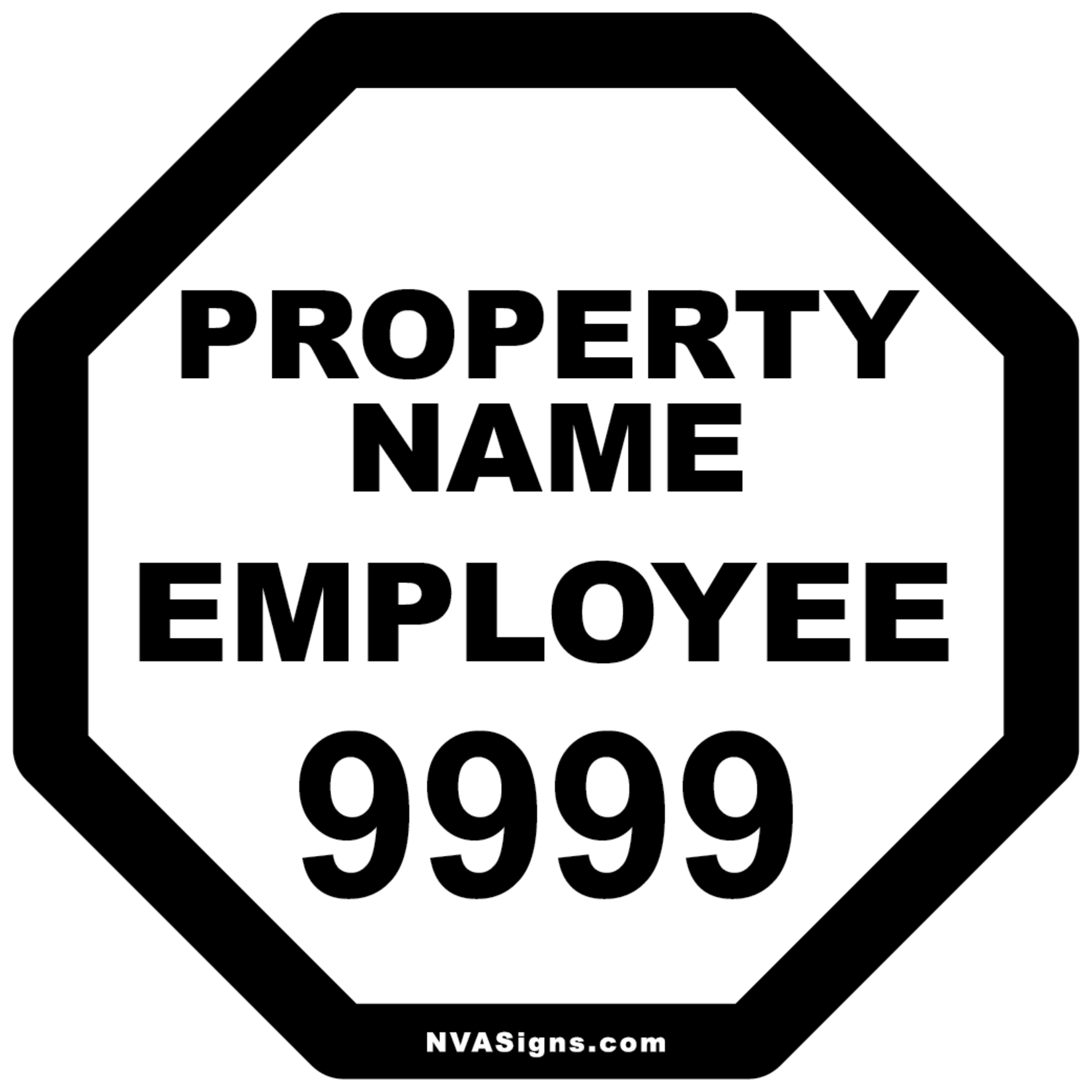 Custom Half Color Octagon Permit