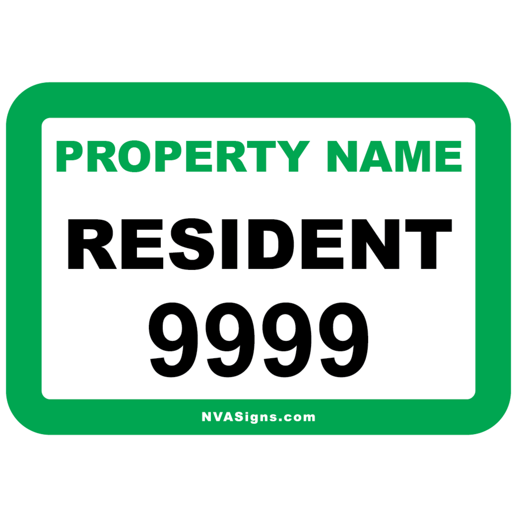 Custom Half Color Rectangle Permit