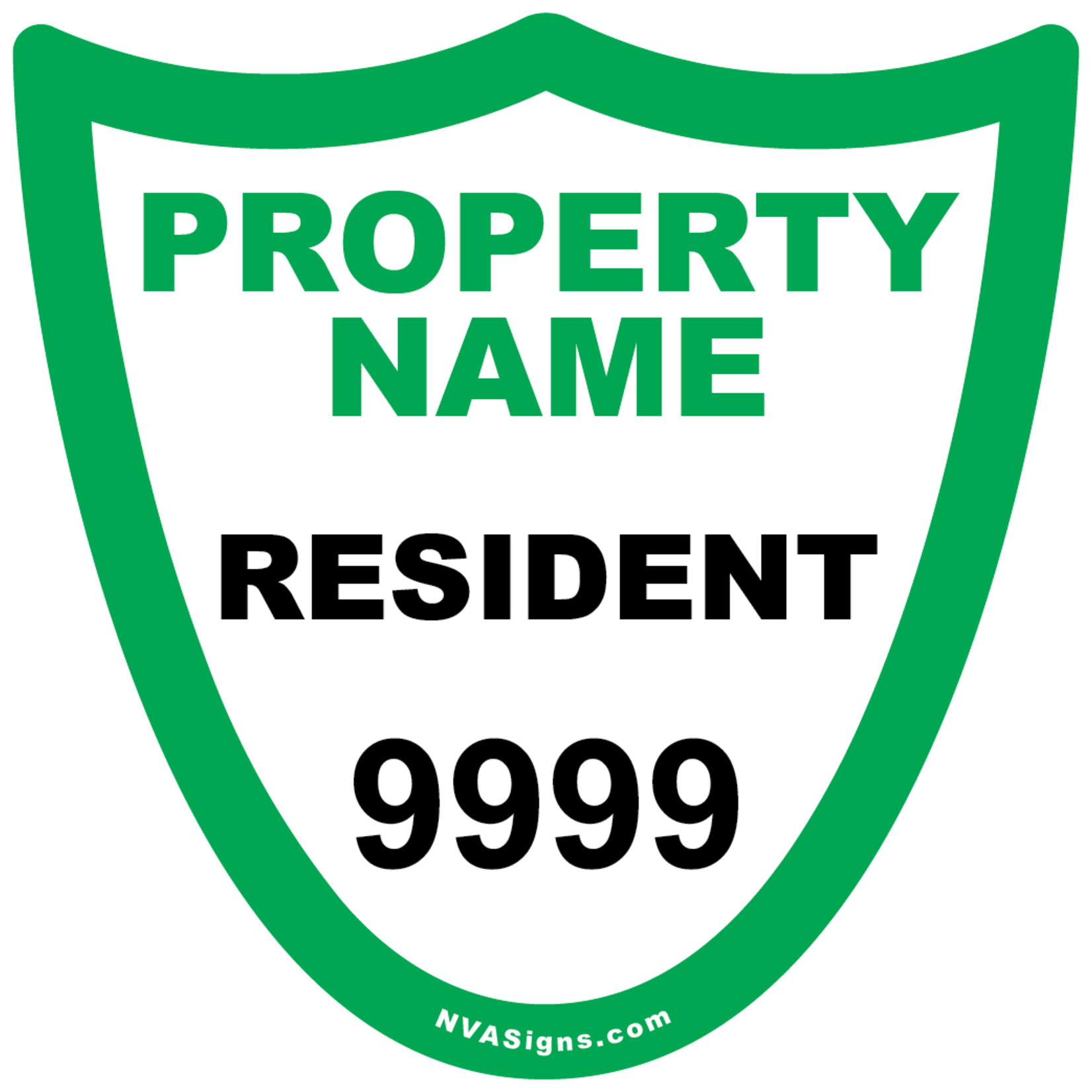 Custom Half Color Shield Permit