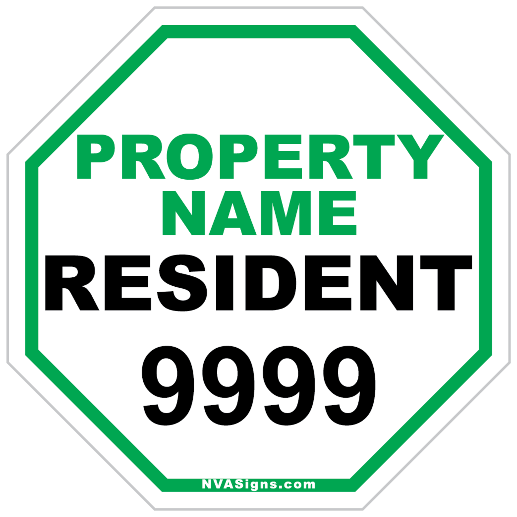 Custom Simple Octagon Permit