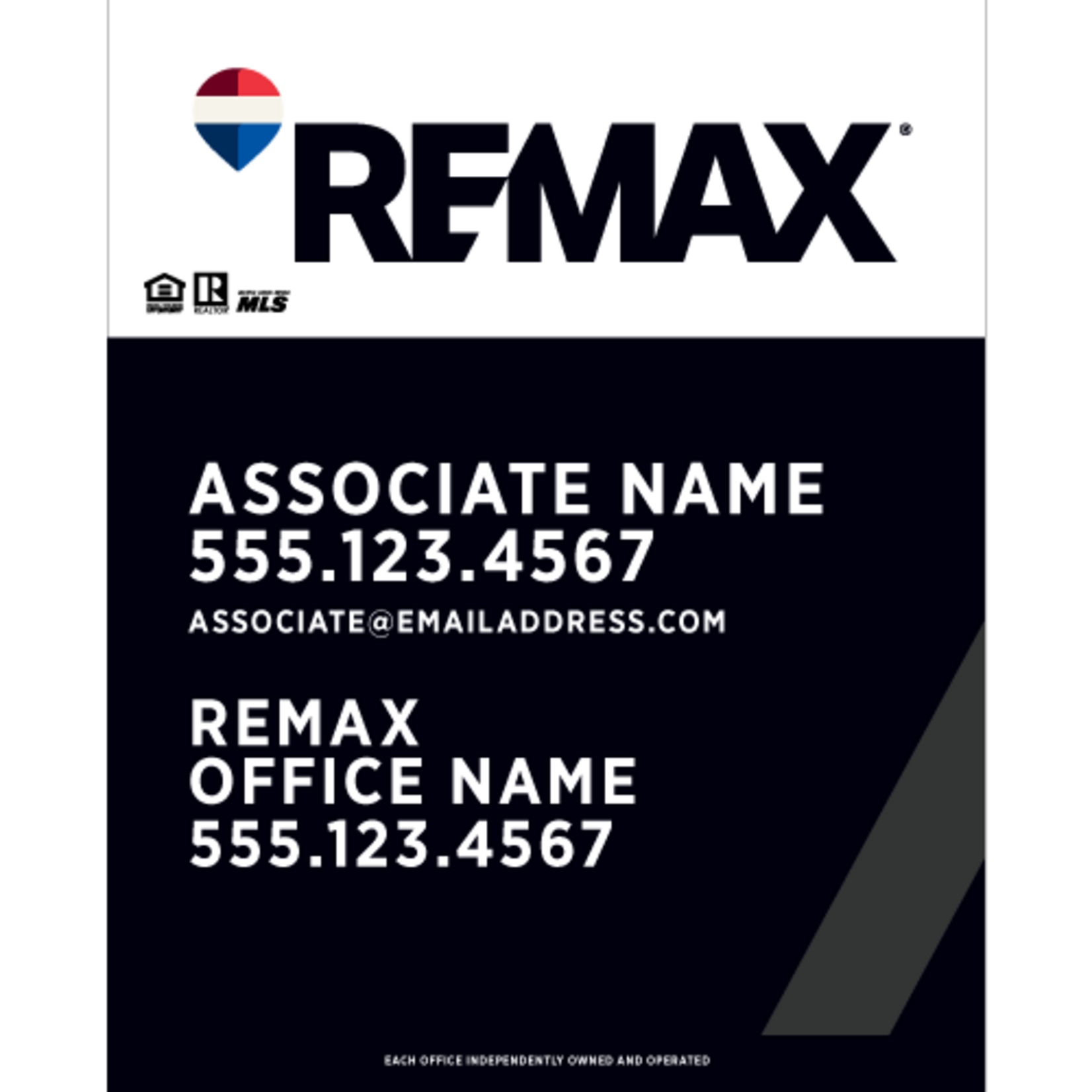 REMAX 24" x 30" Slash Listing Sign