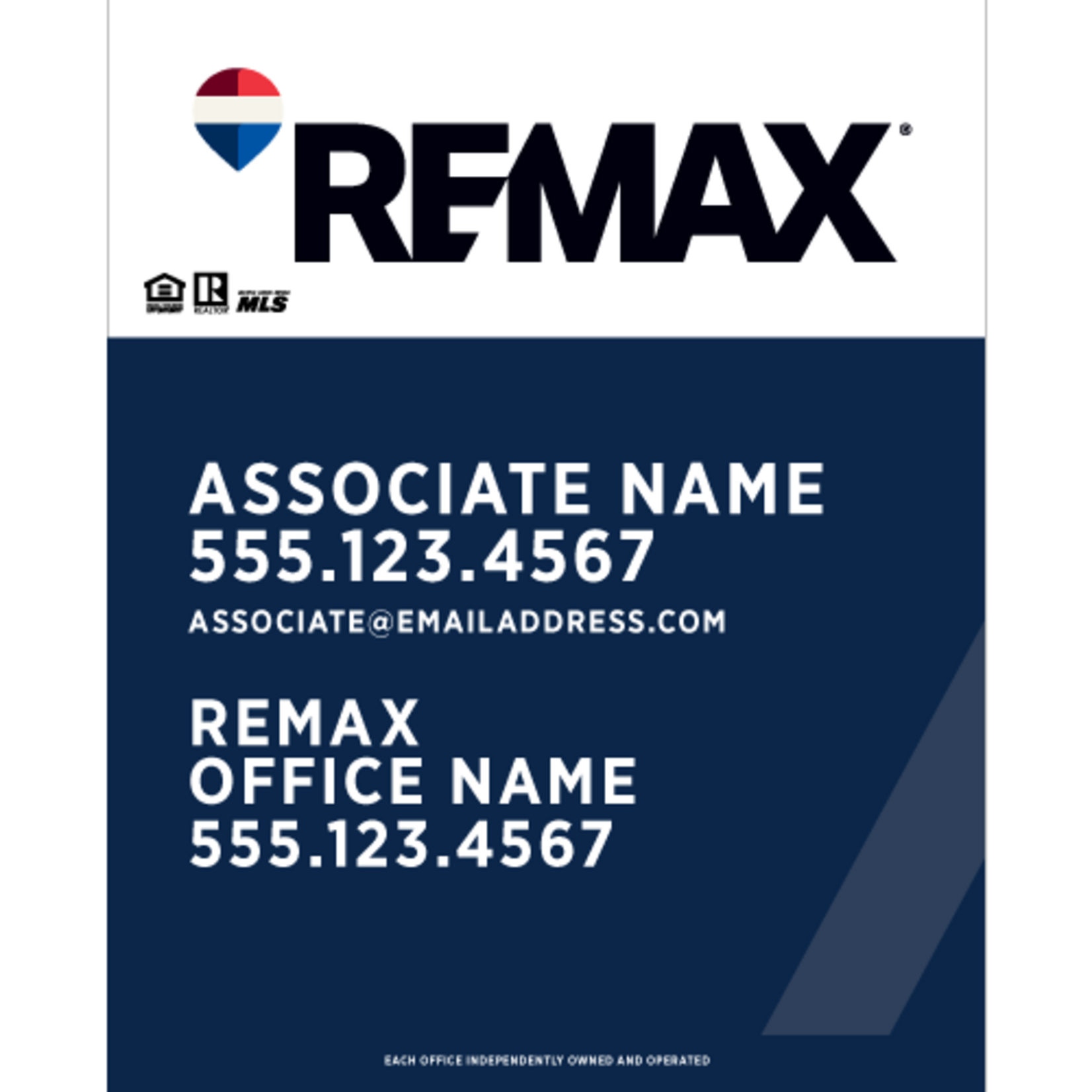 REMAX 24" x 30" Slash Listing Sign