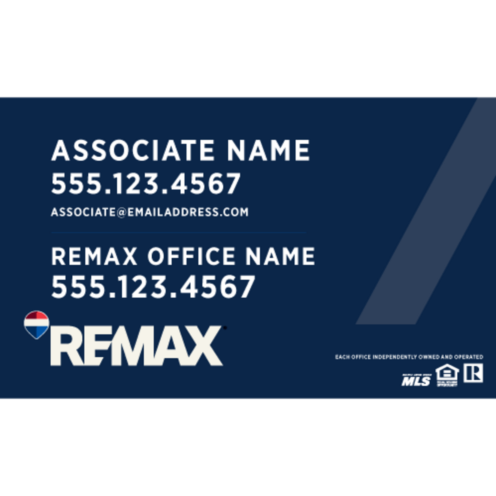 REMAX 18" x 30" Slash Listing Sign