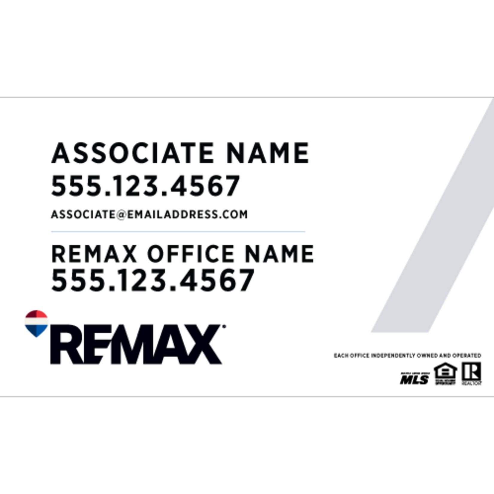 REMAX 18" x 30" Slash Listing Sign