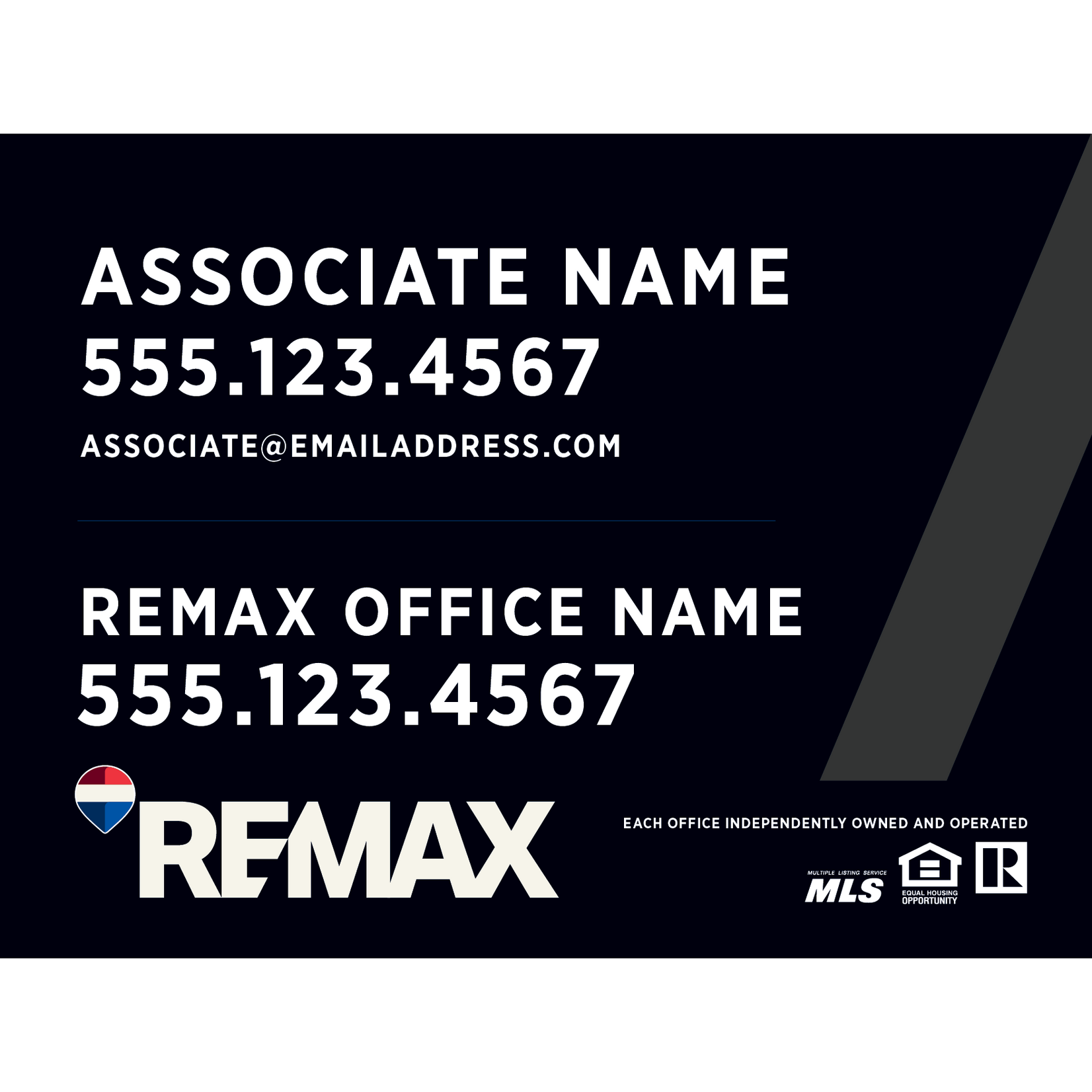REMAX 18" x 24" Slash Listing Sign
