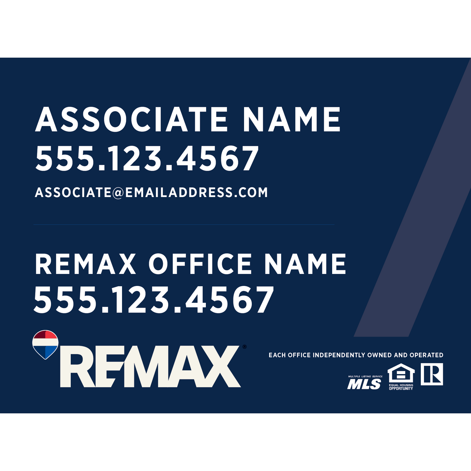 REMAX 18" x 24" Slash Listing Sign