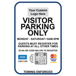 Custom Visitor Parking Park By Plate
