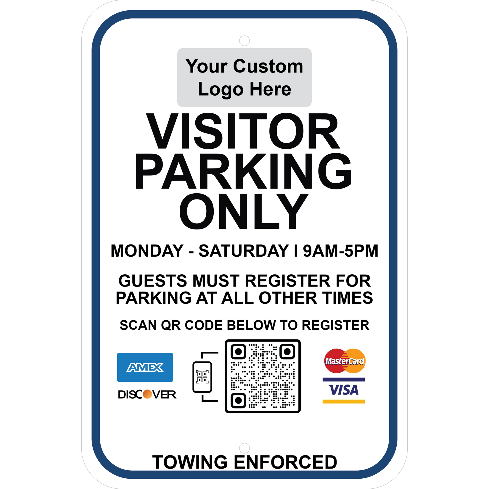 Custom Visitor Parking Park By Plate