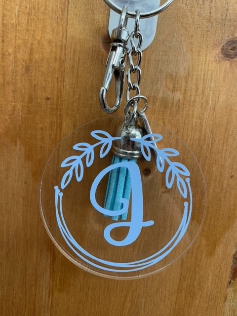 Initial Keychain-Outline - j.hoffman's