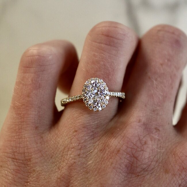 Halo Diamond Engagement Ring