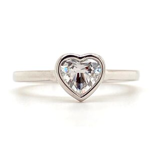 Beyond Round by Spicer Cole Heart Shaped Solitaire Engagement Ring