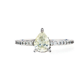 Utwo by Spicer Cole Pear-Shaped Diamond Engagement Ring