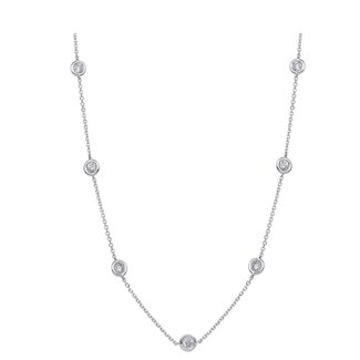 Everyday Diamonds by Spicer Cole Round Brilliant Cut Diamond By the Yard Necklace