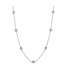 Round Brilliant Cut Diamond By the Yard Necklace in 14K White Gold