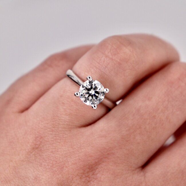 Round Brilliant Cut Solitaire Engagement Ring