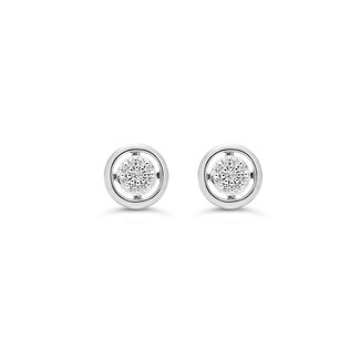Bella Icicles Pave Circle Studs