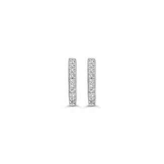 Bella Icicles Oval 2-Row Claw Huggies 36=0.10ctw RBC