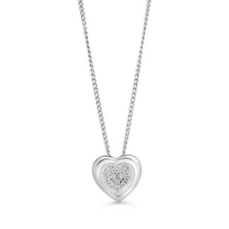 Bella Icicles Pave Heart Pendant