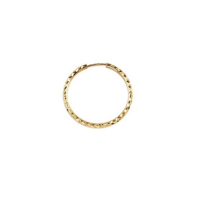 Bella Dazzle Diamond Cut Sleeper Hoop Earrings