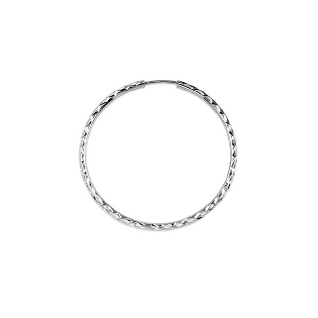 Dazzle Diamond Cut Sleeper Hoop Earrings in 10K