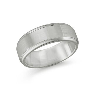 Bands by Spicer Cole Light Grey Tungsten Satin 8mm Band
