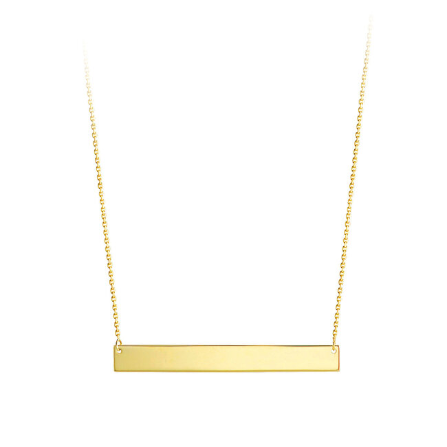 Bella Monogram Horizontal Bar Necklace