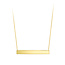 Monogram Engravable Horizontal Bar Necklace in 10K