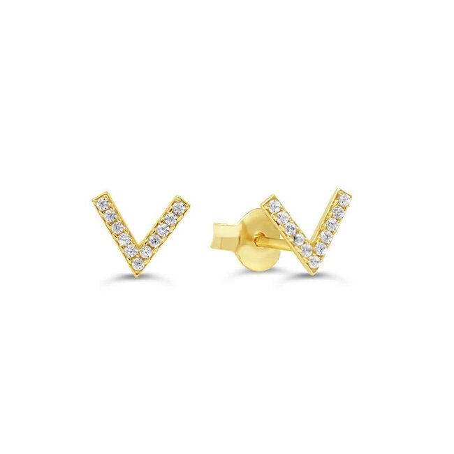 Bella Delights V-Shaped Stud Earrings