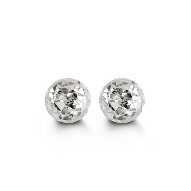 Cosmo Diamond Cut Ball Stud Earrings in 10K