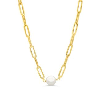 Pearls by Spicer Cole Paperclip Pearl Necklace