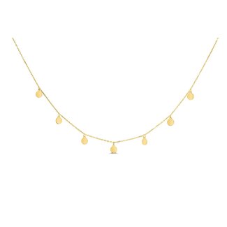 Bella Gold Bella Dangle Disc Necklace