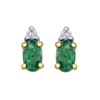 Colour by Spicer Cole Emerald & Diamond Stud Earrings
