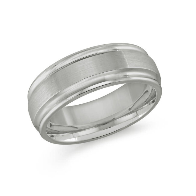 Tungsten Satin & Polished 8mm Band