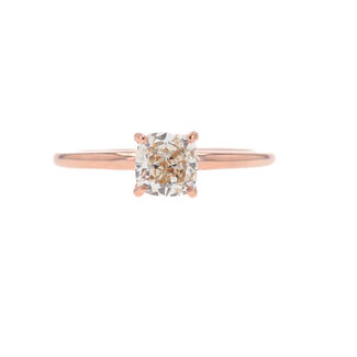 Beyond Round Bridal by Spicer Cole Cushion Cut Solitaire Engagement Ring