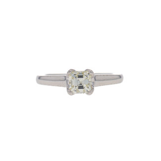 Beyond Round by Spicer Cole Square Emerald Cut Solitaire Engagement Ring