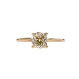 Beyond Round Bridal by Spicer Cole Cushion Cut Solitaire Engagement Ring