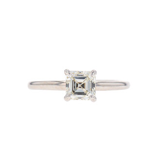 Beyond Round Bridal by Spicer Cole Square Emerald Cut Solitaire Engagement Ring