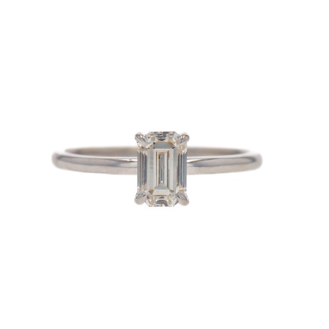 Emerald Cut Solitaire Engagement Ring