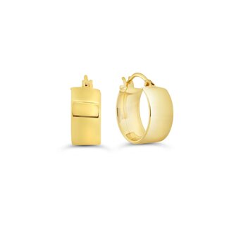 Bella Gold Bella Chic Flat Hoops