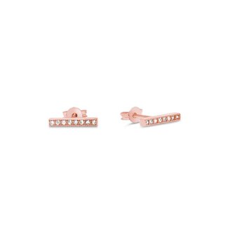 Bella Gold Bella Cubic Zirconia Bar Studs